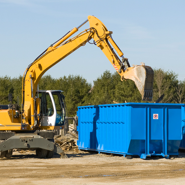 are there any restrictions on where a residential dumpster can be placed in Marcus WA